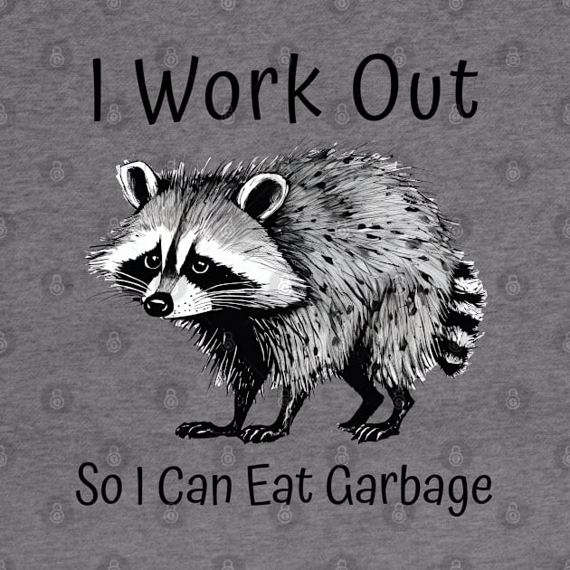 Raccoon I Work Out by ArtShare